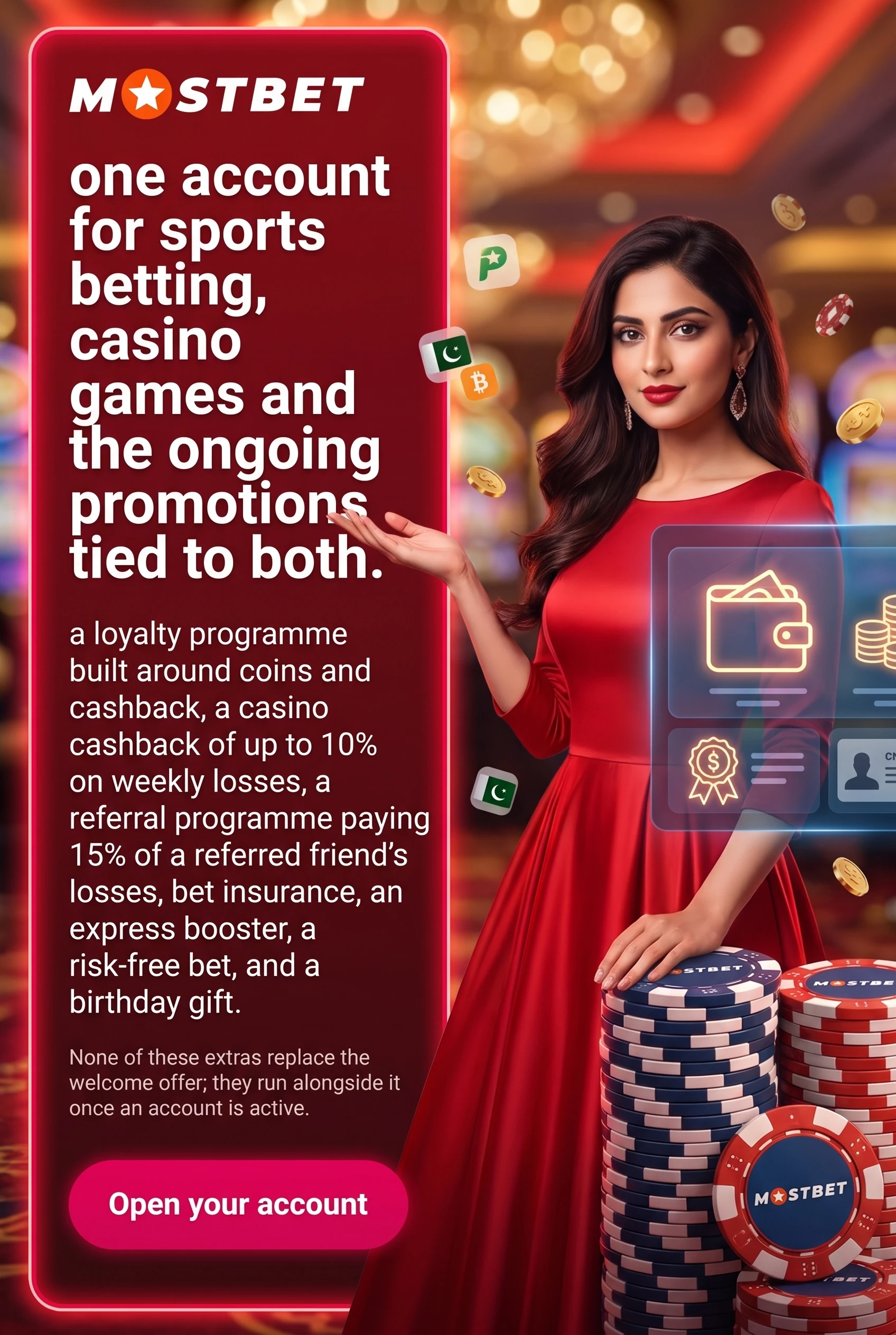 Mostbet account bringing sportsbook, casino and bonuses together