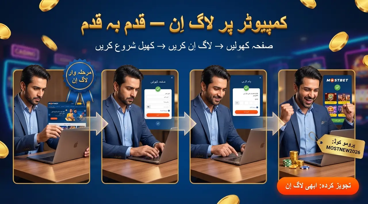کمپیوٹر سے لاگ ان — قدم بہ قدم